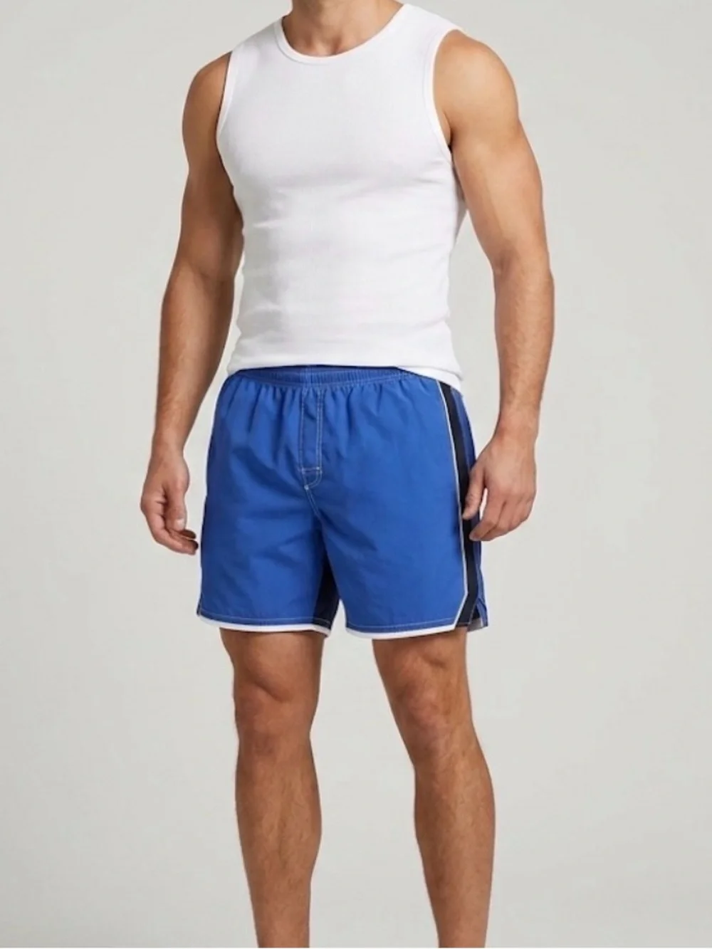 Speedo Men’s Blue Two-Tone Swim Trunks Board Shorts Size XL